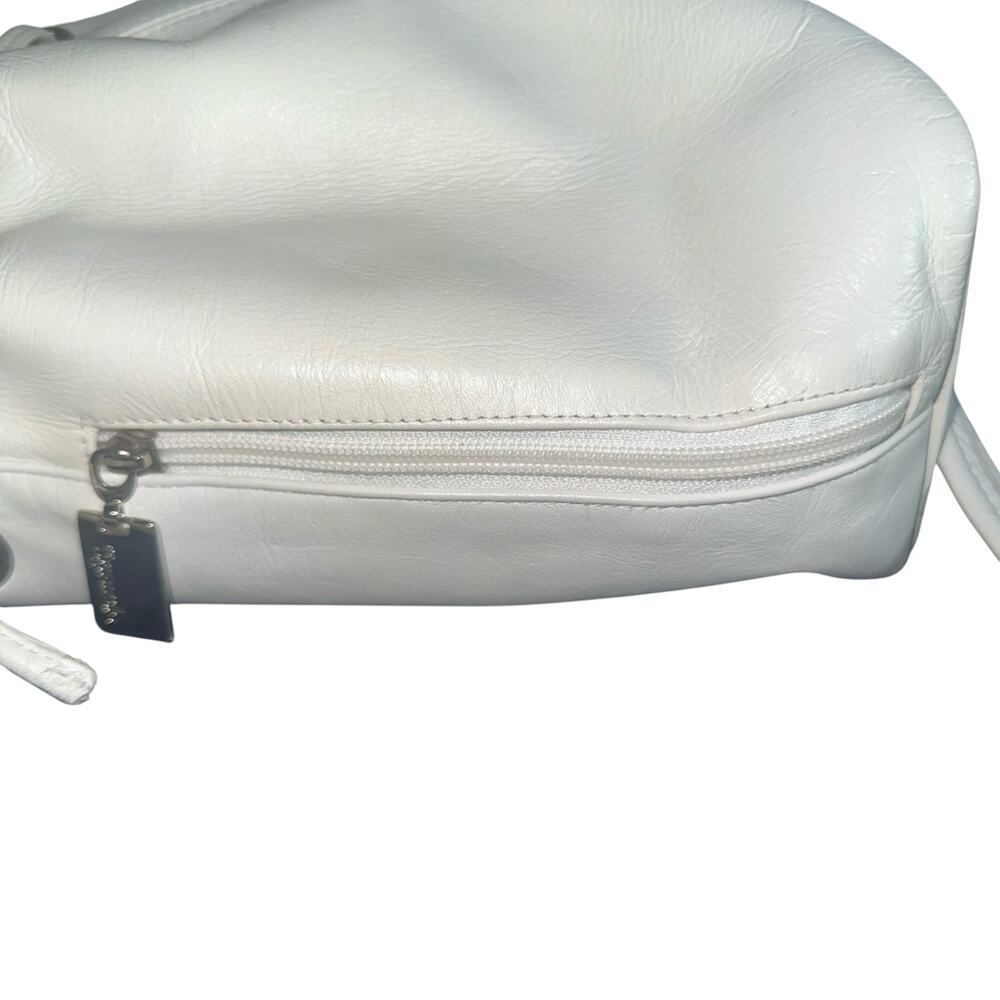 Tignanello White Leather Drawstring Crossbody Bag - image 9